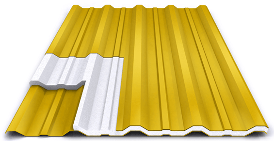 Telha Sanduíche Isopor (Telha/Telha)