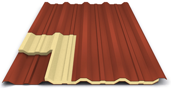 Telha Sanduíche Poliuretano (Telha/Telha)